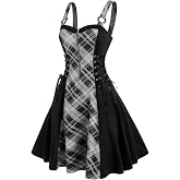 DRESSFO Gothic Sundress | Gothic Mini Styles, Lace And Plaid Options, Party Club Energy, Multi-Cut Choices, Easy Soft Daily Wear