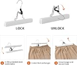 Amazon Basics Wooden Pants Hangers 10-Pack 25 cm White view 4