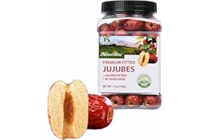 NatureBliss Premium Jujube Pitted Dates, Sun Dried Dates Fruit Snacks, Chinese Red Dates (Hong Zao), No Added Sugar, Non-GMO, Sweet Dried Jujube Fruit for Salad Brewing Tea Soup Baking - 5 OZ