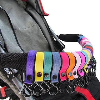 Kinderwagen Haken (9 Packungen) - ideal für Kinderwagen, Rollstuhl, Rollstuhl, Walker's Kinderwagen Haken - Joggen, Wandern oder Einkaufen Mama Baby Wickeltasche, Lebensmittel, Kleidung