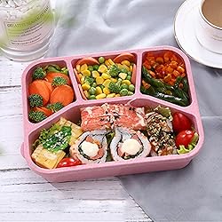 AROCFTIE Bento Lunch Box, 4-Compartment Meal Prep