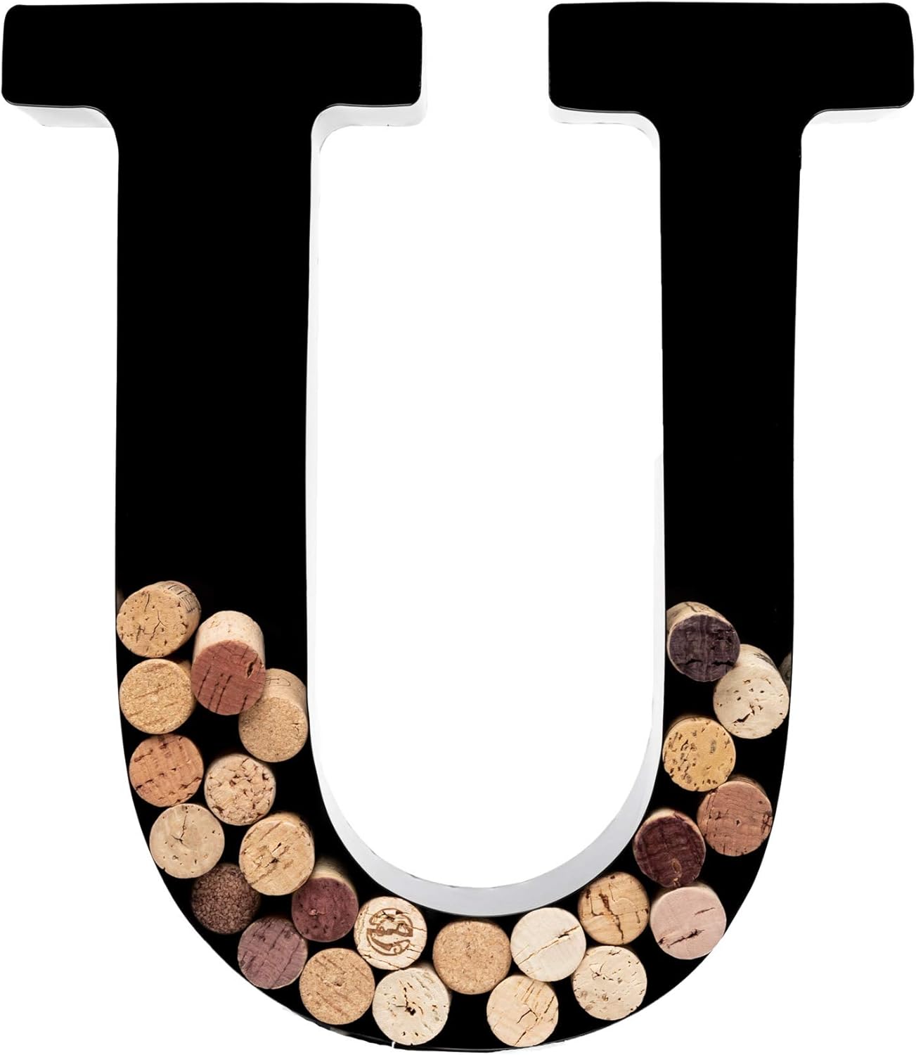 Amazon Com Wine Cork Holder Metal Monogram Letter U Black Large Wine Lover Gifts Housewarming Engagement Bridal Shower Gifts Personalized Wall Art Home Decor Bar Tools Drinkware