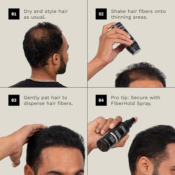 TOPPIK HAIR BUILDING FIBERS, WHITE, 12G FILL IN FINE OR THINNING HAIR, INSTANTLY THICKER, FULLER LOOKING, 9 SHADES FOR MEN & WOMEN, KERATIN PROTEIN FORMULA