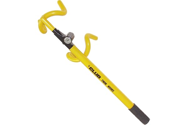 Winner The Club 3000 Twin Hooks Steering Wheel Anti-Theft Lock, Yellow