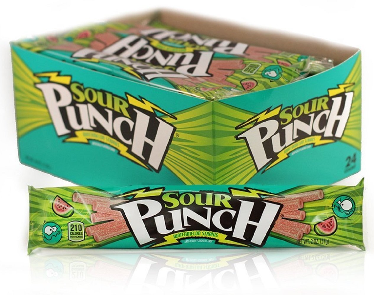 Sour Punch Straws, Cherry Fruit Flavor, Soft & Chewy Candy