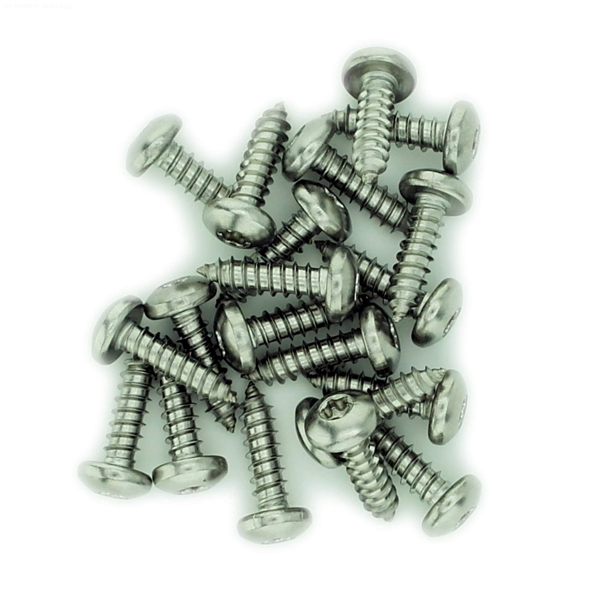 No.7 x 0.25 (3.9mm x 6.5mm) TX Pan Self-Tapping Screw - Stainless Steel (A2) (Pack of 20)