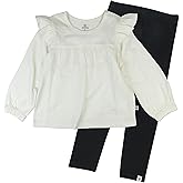 HonestBaby baby-girls 2-piece Tunic & Legging Set 100% Organic Cotton for Infant Baby and Toddler Girls, Unisex