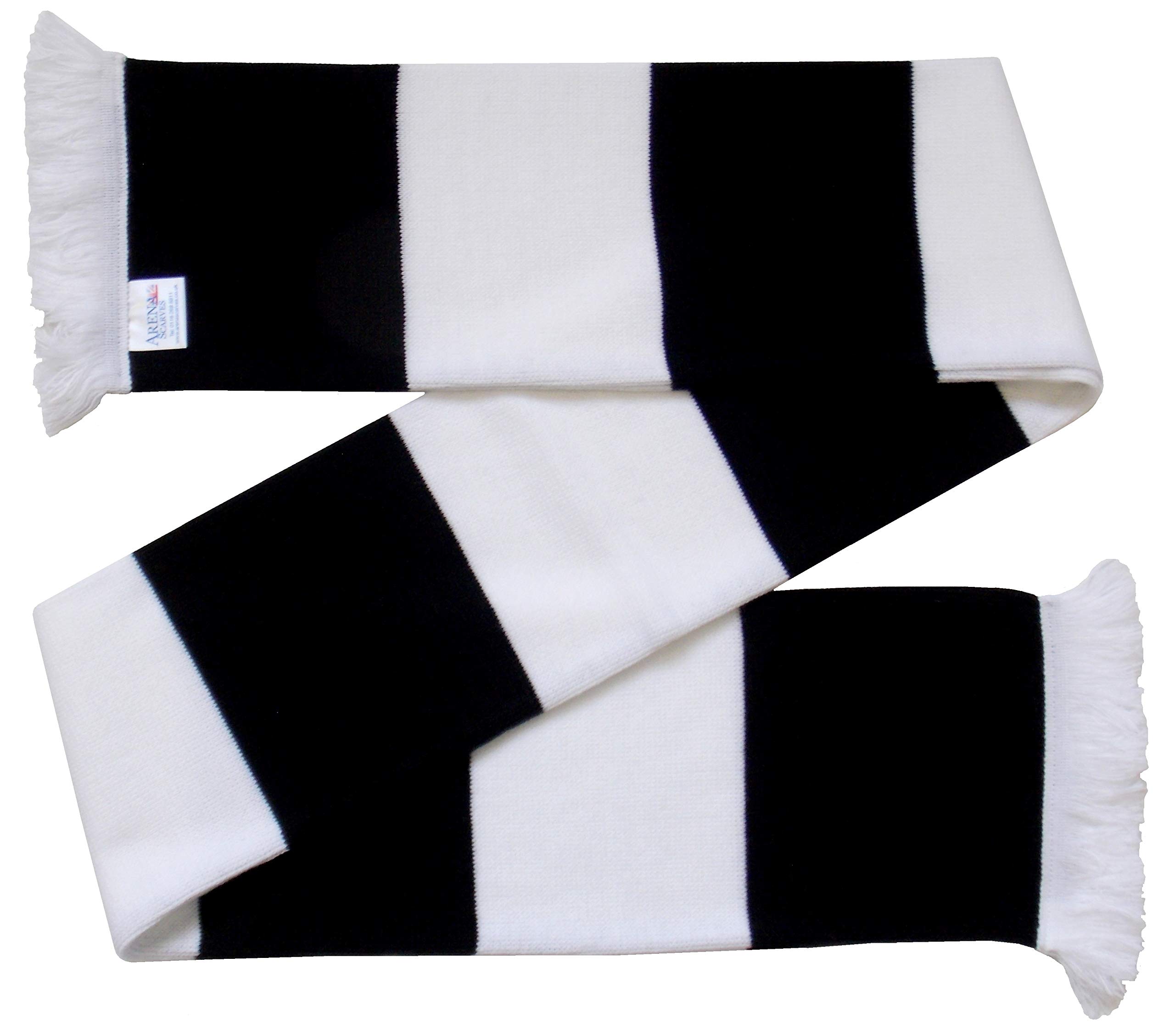 Newcastle United Supporters Black and White Retro Style Scarf