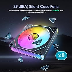 Okinos, 6 Pack RGB Fans, Infinity Mirror, Cable