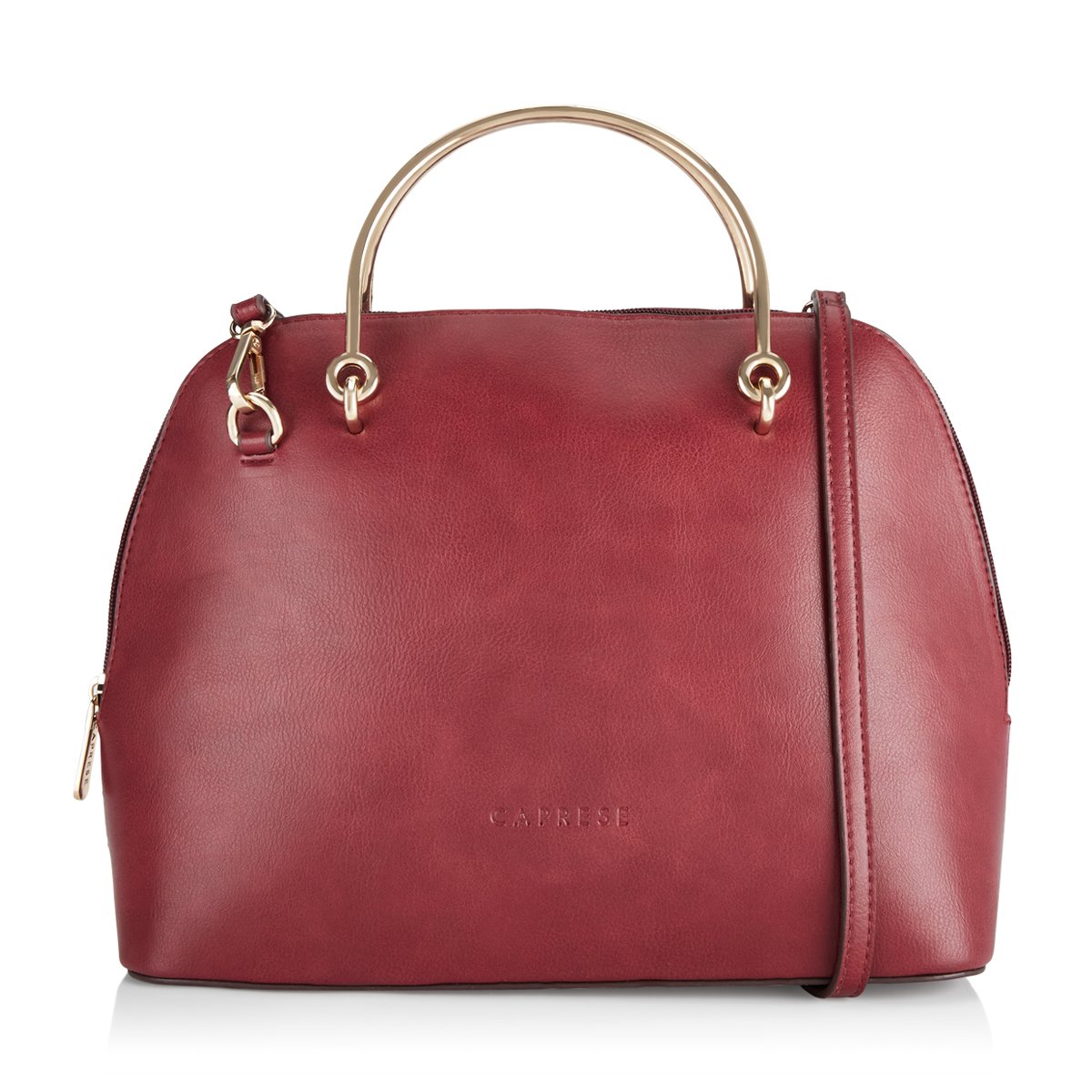 caprese tyra women's satchel (dark red)