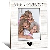 Beliran Nana Gifts Picture Frame 5x7, Nanas Photo Frame, Christmas Mothers Day Birthday Gifts for Nanas Grandma from Grandkids, We Love Our Nana Wooden Picture Photo Frames for Desk Home Room Decor