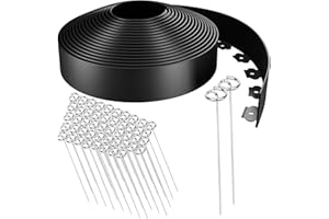 ESRYHWA Garden Edging 49FT Landscape Edging Kit 3 Inch Height Plastic Garden Border No Dig Lawn Border for Yard Flower Bed wi