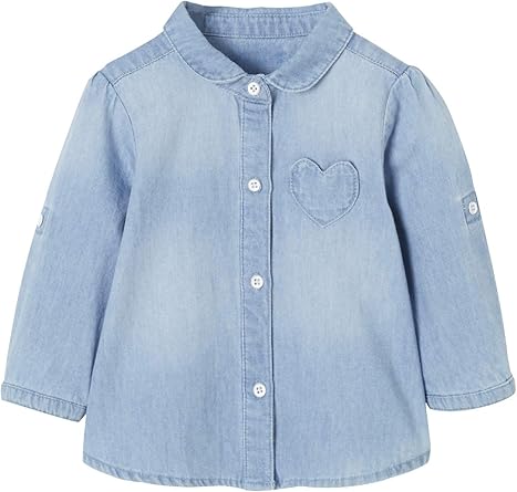 Vertbaudet Chemise En Jean Delave Bebe Fille Amazon Fr Vetements Et Accessoires