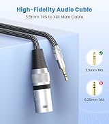 Tisino 3.5mm TRS to XLR Unbalanced Cable 1m Microphone Cord view 2