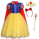 COTRIO Princess Dress Up for Girls Halloween Costume for Girl Dress Up Clothes Toddler Kids Outfit with Accessories