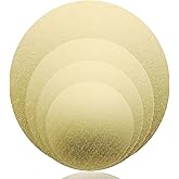 4 Pack Cake Boards, 6, 8, 10, 12 Inch Round Cake Circles, Cake Base Cardboards 1 of Each Size for Cake Decorating, Golden