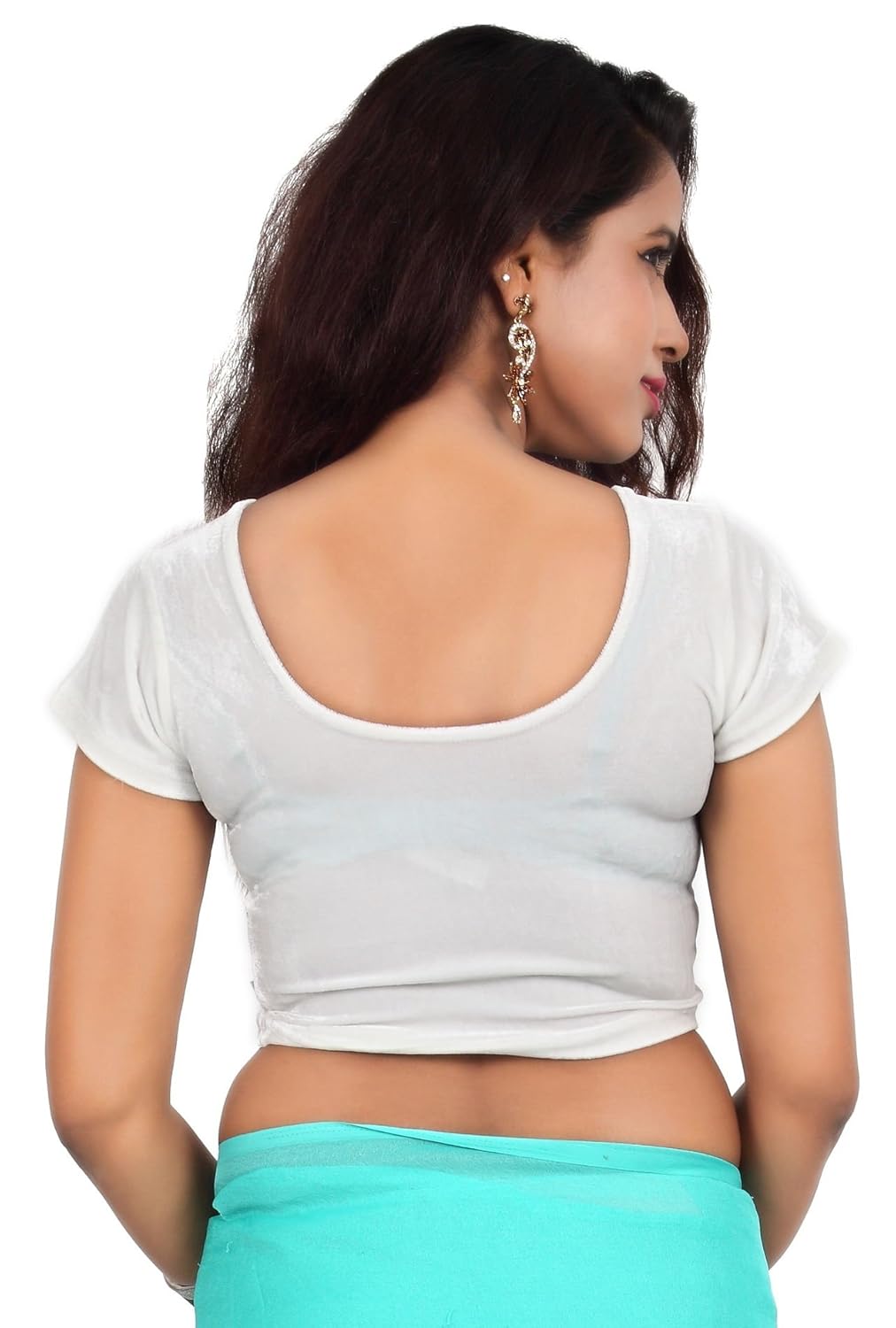 louis fashion velvet fabric women blouse (2074-bl-white02)