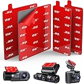 4Pcs Adhesive Sticky Pads for Dash Cam, Square Heat Resistant Double-Sided Sticker Replacement Fit for Windshield Dashcam Mou