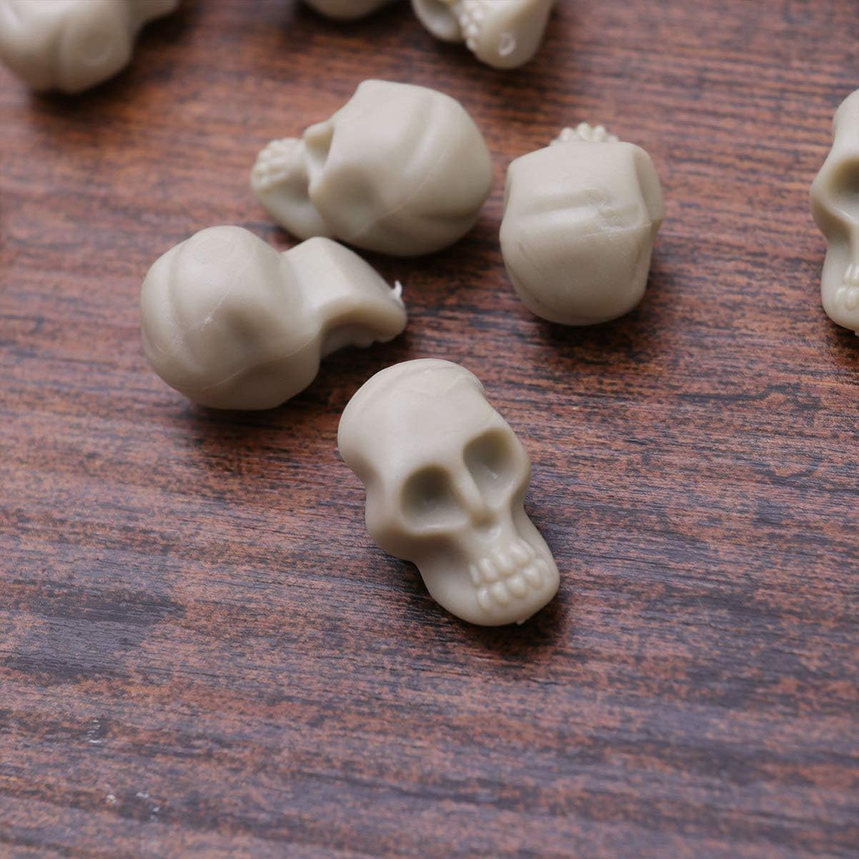 Mini Plastic Skull Heads Decorations Realistic Skeleton Skulls for