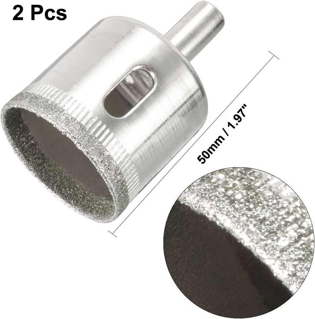 Sourcingmap 2pcs 32mm Diamond Drill Bit Hole Saw for Glass Tile Marble Fiberglass Ceramic Stone Bottles Pots - Image 4