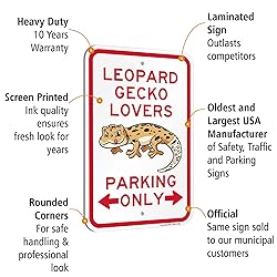 SmartSign Leopard Gecko Lovers Parking Only Funny