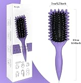Sularpek Curly Hair Brush Boar Bristle Defining Brush Purple view 2
