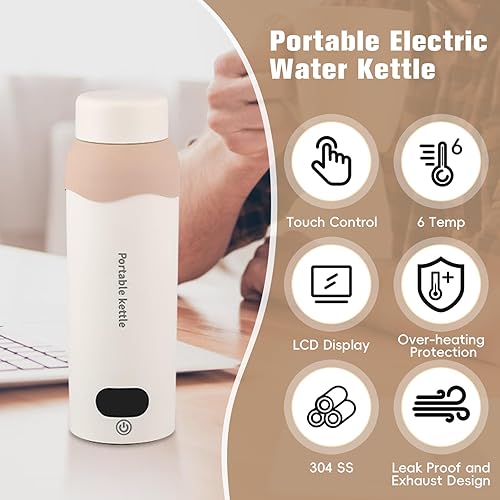 Portable Travel Electric Kettle 304 Stainless Steel Small Water