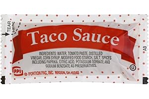 MIUBAAO Portion Pack Taco Sauce, 0.32-Ounce Single Serve Packages (Pack of 200)