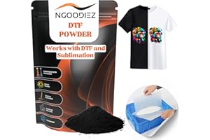 NGOODIEZ DTF Powder, DTF Transfer Powder for Sublimation dark and white fabrics, Enhanced adherence to DTF transfer film, Ideal for DTF Printer & Sublimation Printer
