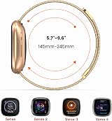 Yoohoo Stainless Steel Strap for Fitbit Versa 3/4 Sense 2 with Double Magnetic view 4