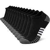 COOVAN Mens Athletic Socks 12 Pack Ankle Low Cut Breathable Running Socks,Socks for Men Shoe Size 6-12