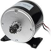 Dexepe 24V Electric Scooter Brushed Motor 350W Compatible with E Scooter Drive Speed Control Razor E300 E300S E325 MX350 MX400 Wind Turbine Go Karts E Bike Chain Drive Permanent Magnet Electric Motor