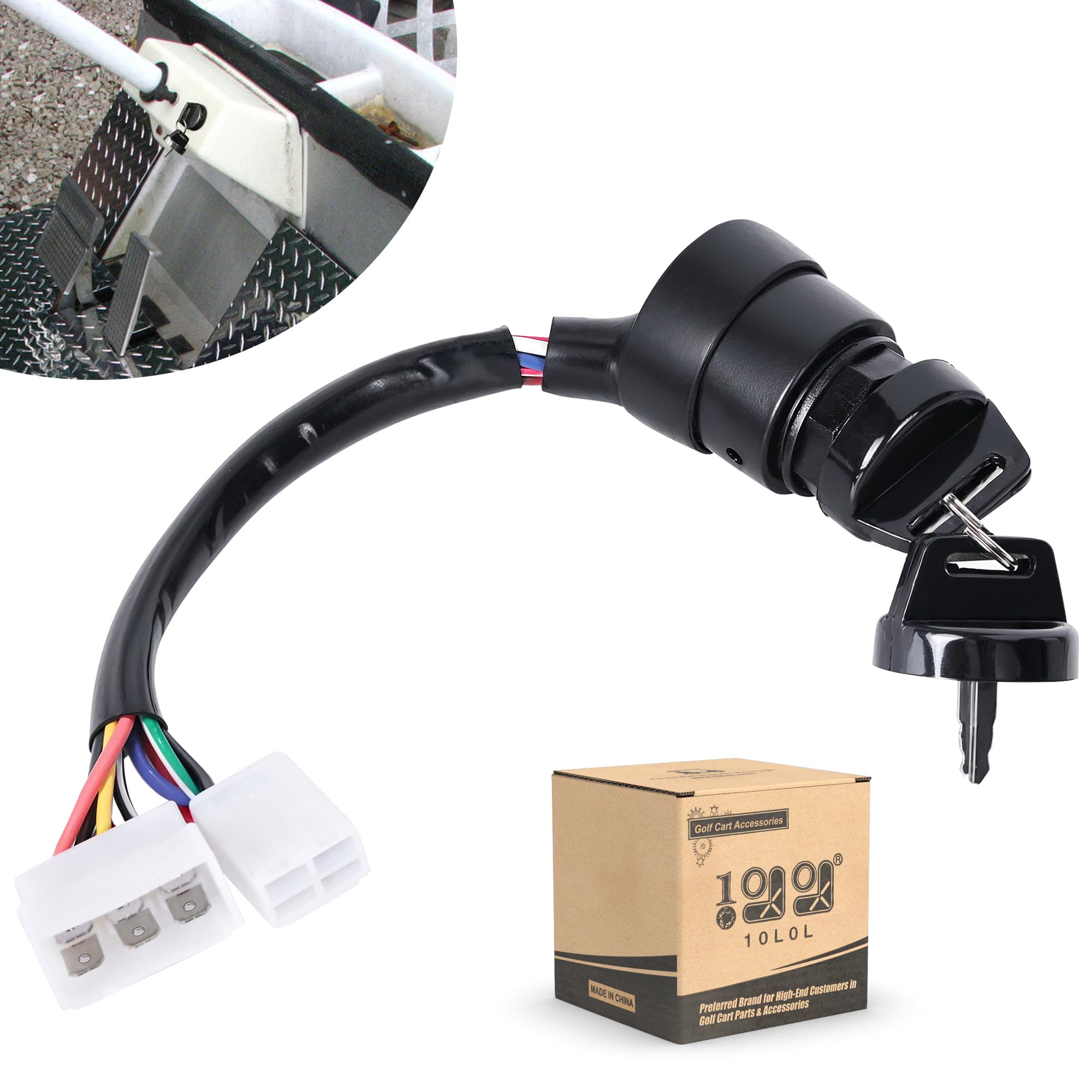 Photo 1 of 10L0L Golf Cart Ignition Switch Key for Yamaha G1 Years 1979-1989 2-Cycle Gas Models OEM J17-82508-20