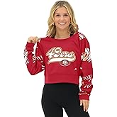 Zubaz NFL Teams Women's Boatneck Raglan Sweatshirts with Leaf Pattern (X-Small - 3X-Large)