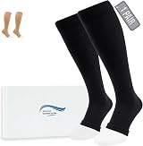 360 RELIEF Compression Socks Open Toe 3 Pairs 15-20 mmHg Beige XXL Women Men