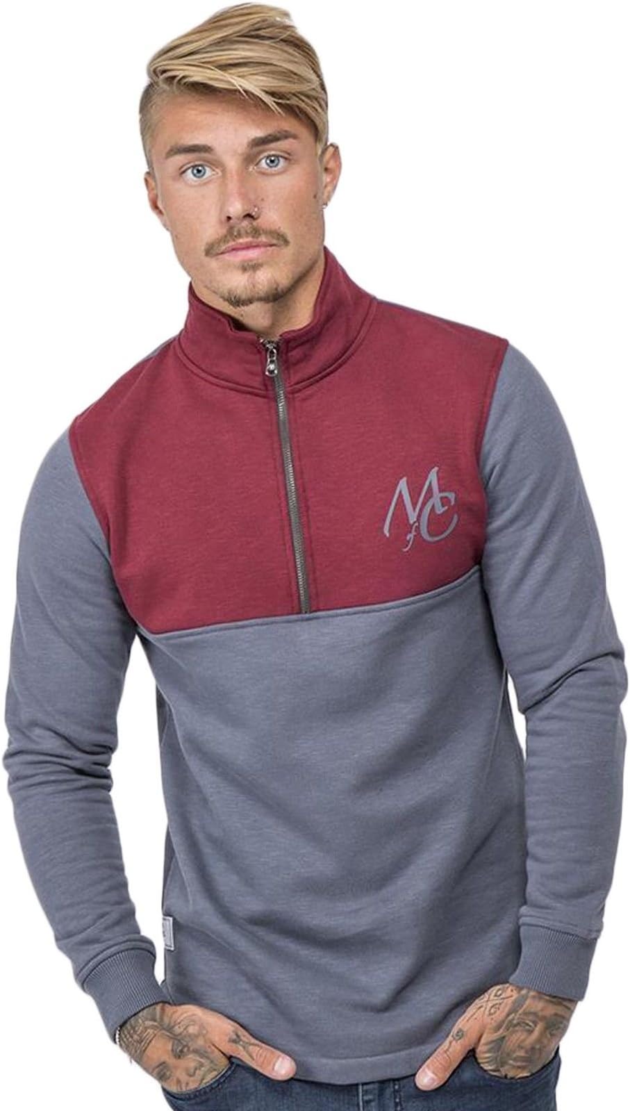 MOC Mens Designer Pullover Half Zip Fleece Smart Sweater Sweatshirt Jumper Overhead Top