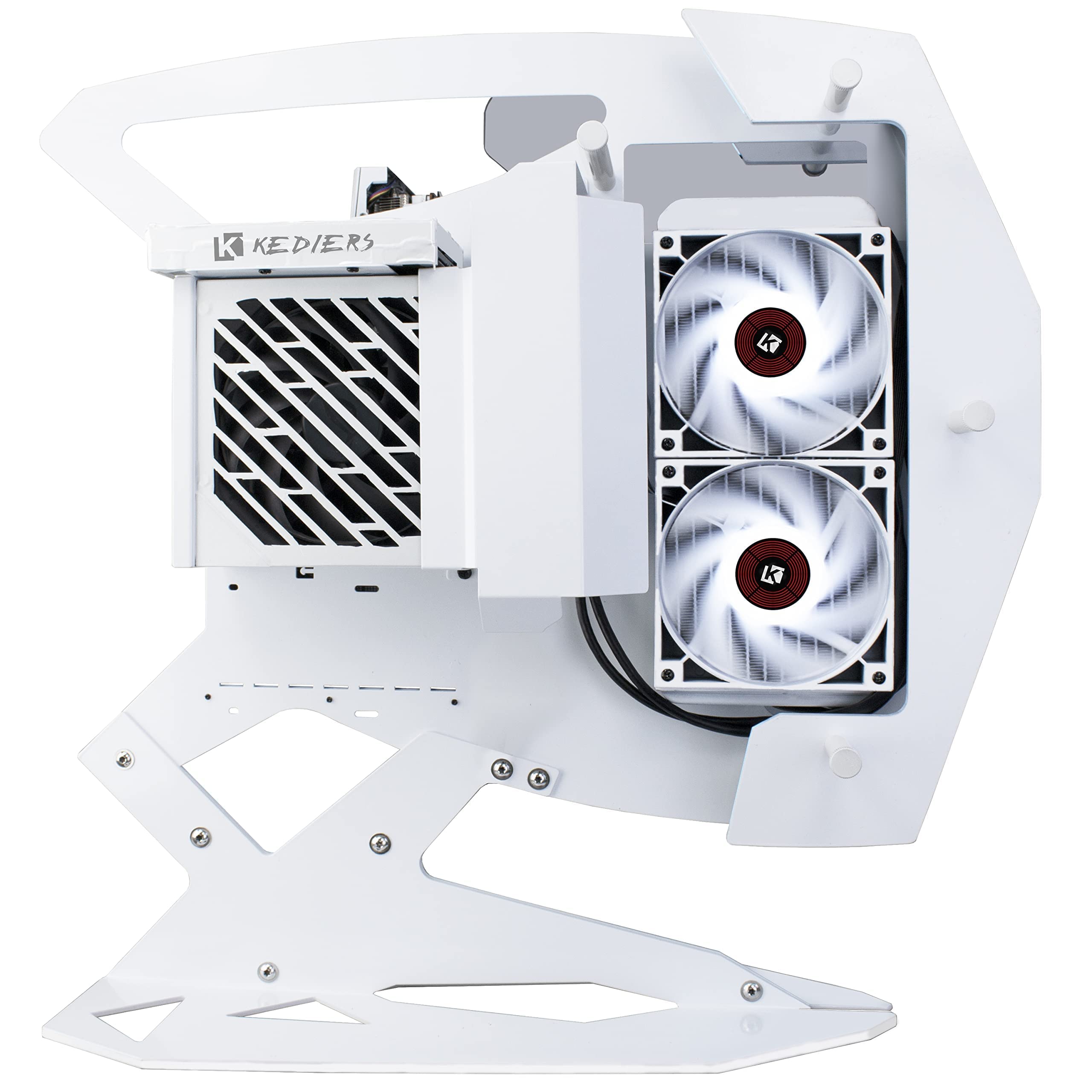 KEDIERS Innovative PC Case - ATX Tower Tempered Glass Gaming Computer Case with 2 ARGB Light Boards