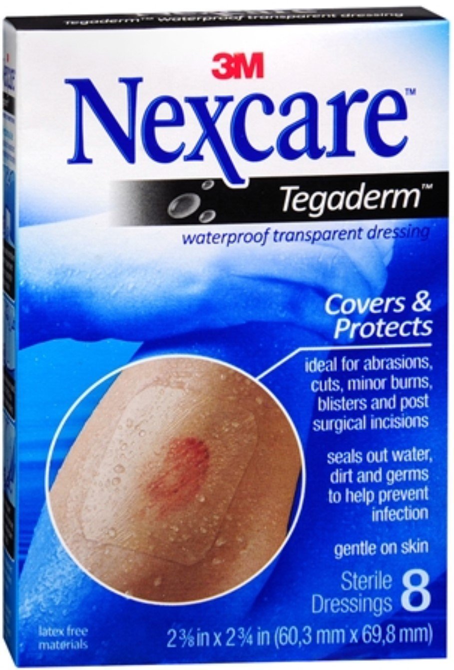 3m Nexcre Tagaderm Trnsp Size 8ct 3m Nexcare Tegaderm Waterproof Transparent Dressing 8ct 2 3/8x2 3/4