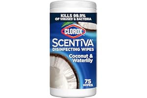 CLOROX Scentiva Disinfecting Wipes, Coconut and Waterlily, 75 Count (Package May Vary)