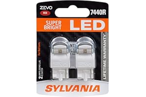 SYLVANIA ZEVO 7440 T20 Red LED Bulb, (Contains 2 Bulbs)