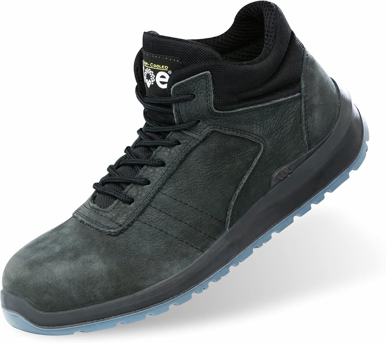 TOE Safety Work Boots for Men Durable Strong Composite Cap Foot Protection Lightweight Sportive Slip Resistant High Air Circulation Breathable Non-Slip Construction Engineer Shoes Nubuck Leather