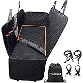 Dog Car Seat Cover - Waterproof Zipper Large Back Dog Hammock with Mesh Viewing Window - Anti-Scratch Nonslip 600D Heavy Duty