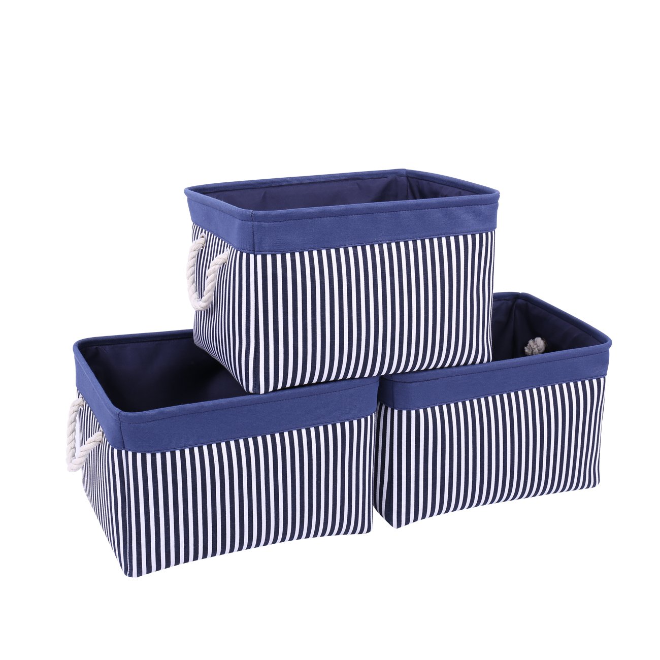 TcaFmac Large Fabric Storage Basket Set3Pack