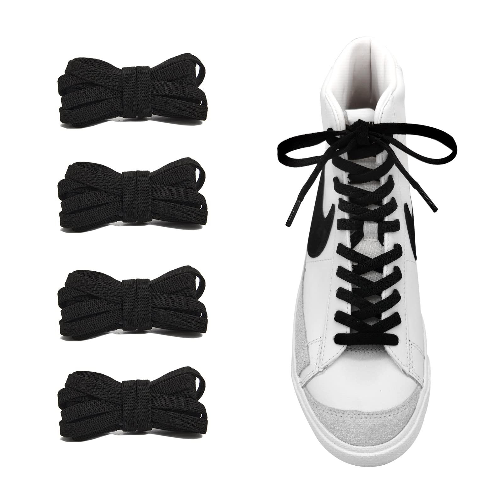 UamGlsob 2 Pairs 5/16" Flat Elastic Shoe