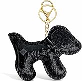 QTMY Cute Leather Puppy Keychain Keyring for Women,Purse Bag Charms for Handbags Backpack,242