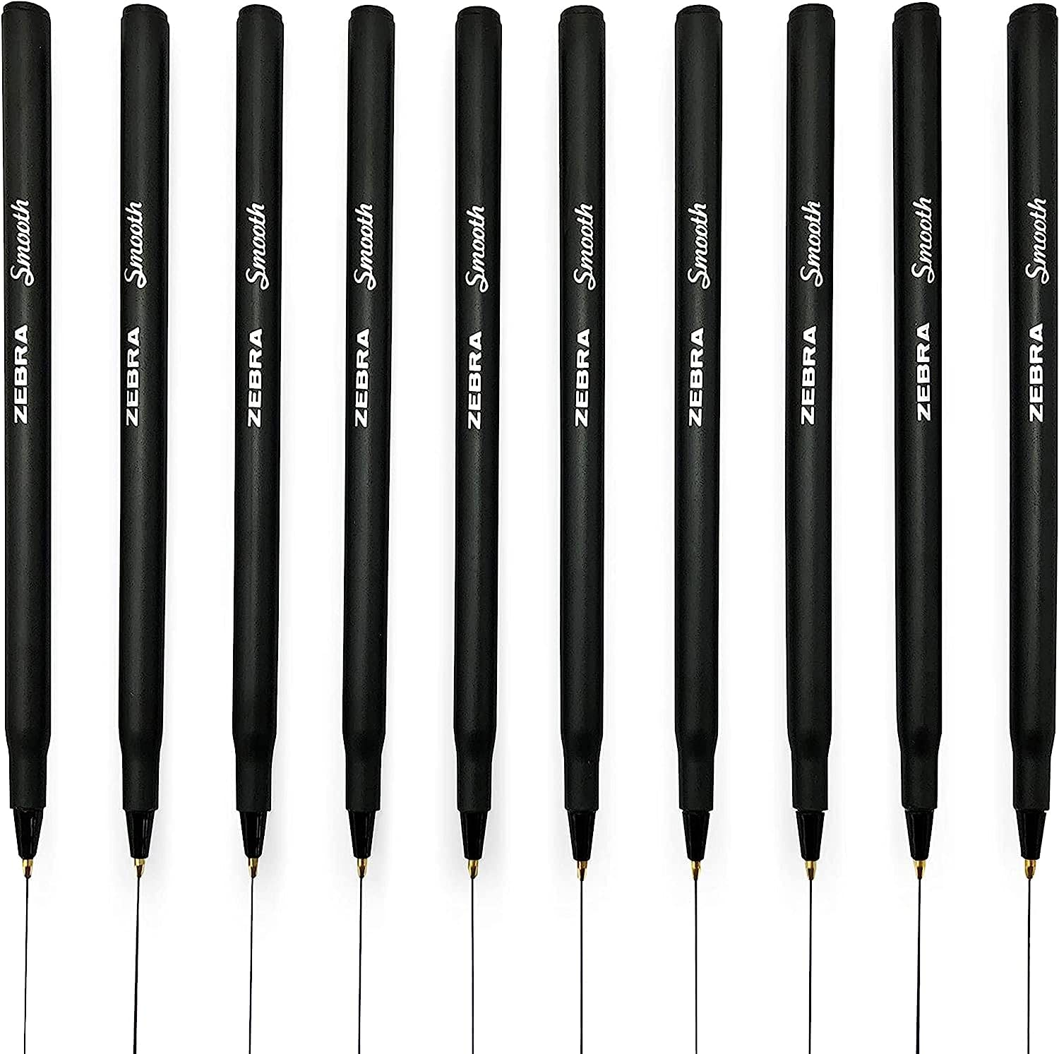 Zebra Smooth Stick Ballpoint Pens - 0.7mm Nib - Black - Pack of 10