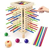 Pichoi Montessori Game Wooden Board Game - Multiplayer Family Travel Game - Math Educational Fine Motor Skills Toy for Boys Girls Ages 3-8, Perfect Holiday & Birthday Gift