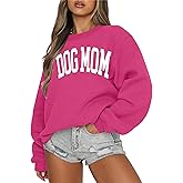 KNEYATTA Dog Mom Sweatshirt Women Dog Lover Sweatshirt Funny Graphic Fall Sweatshirts Mam Pullover Tops