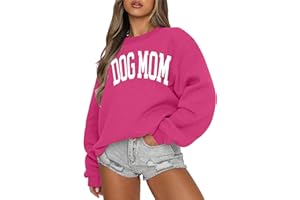 KNEYATTA Dog Mom Sweatshirt Women Dog Lover Sweatshirt Funny Graphic Fall Sweatshirts Mam Pullover Tops
