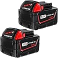 CHAUNVEN 18V 5.0Ah Battery Replacement for Milwaukee M18 Battery 48-11-1850 48-11-1820 48-11-1840,Compatible with M18 Cordless Power Tools 2 Pack